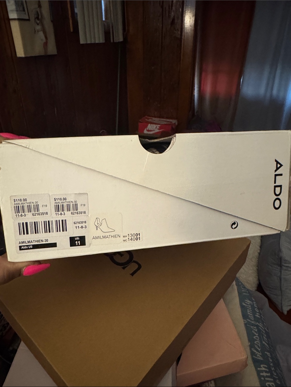 Aldo White Women's Shoe Box with Logo
